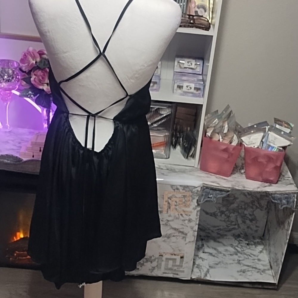 Free People Black Slip Dress - Picture 2 of 3